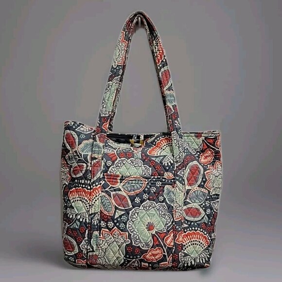 Vera Bradley Handbags - Vera Bradley Floral Nomadic Orginal Tote Bag  Large Gray Green